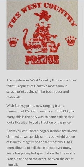 Foto & Immagini: Banksy Poster – Nuovo (secondo la descrizione) da Meggen venduto da Seafood 3
