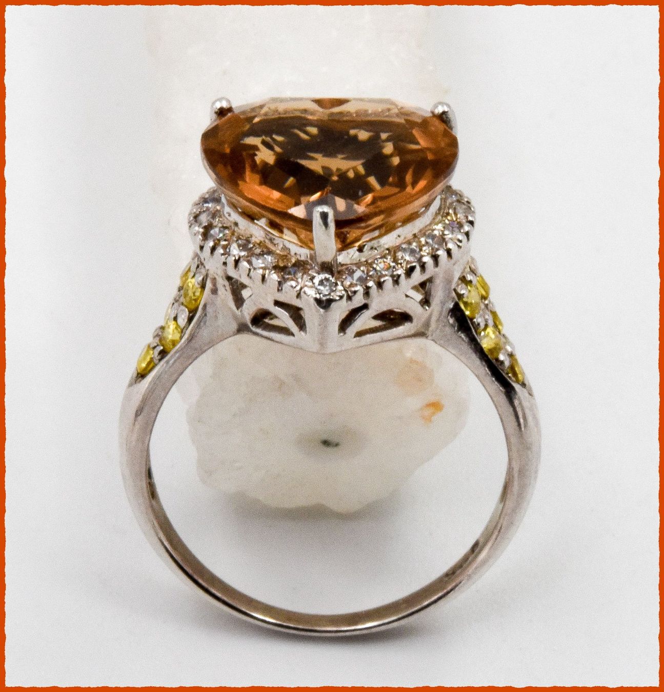 Ringe: ♛ Champagner Quarz / Saphire 925 Silberring – Neu und originalverpackt aus Oberglatt ZH von Hot-Spot 2
