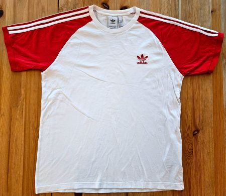 T-Shirt adidas weiss/rot Grösse XL Shirt retro/vintage look