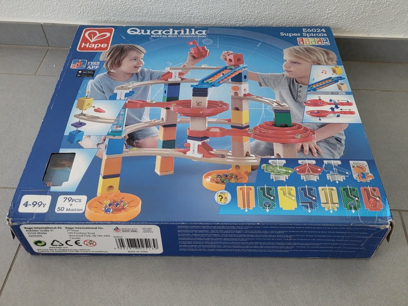 Quadrilla Giocattoli: Kugelbahn Hape Quadrilla komplett – Usato da Boswil venduto da i12i