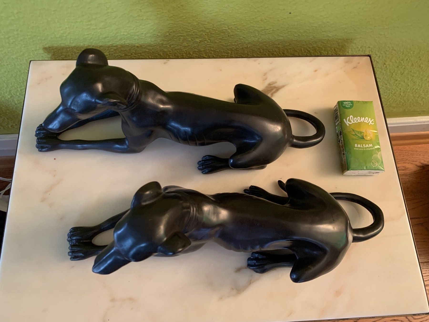 Statuette: Pair Bronze Greyhound -Bronze Windhunde -Lévriers en bronze – Usato da Zürich venduto da ZHtobi 3