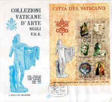 NEW YORK 1983 COLLEZIONI D'ARTE GROSSBRIEF MIT BLOCK - PO46