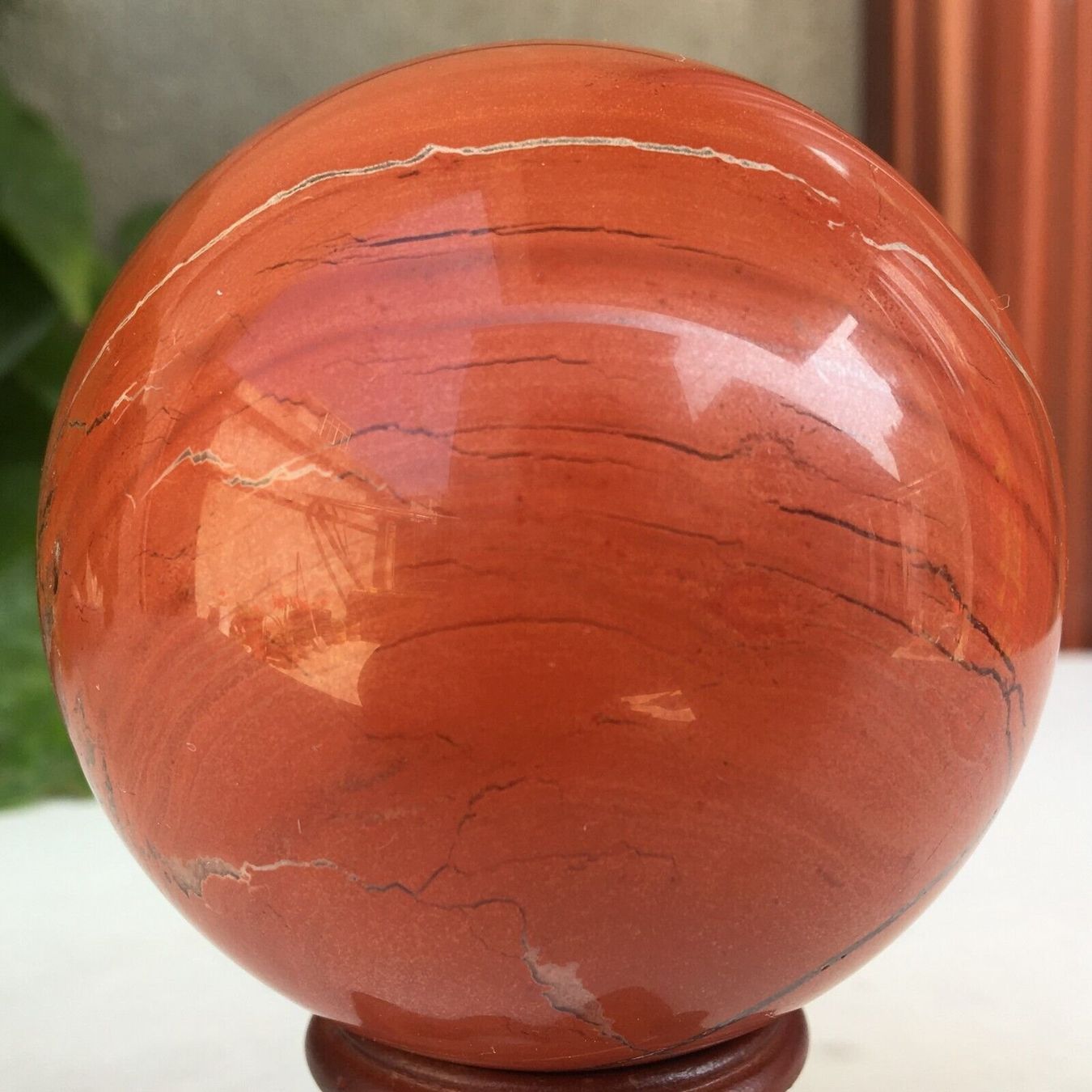Mineralien & Heilsteine: NEU: Orange-river Jaspis Edelstein Kugel 565 Gramm 7,2 cm – Neu (gemäss Beschreibung) aus Matten b. Interl von Edelsteingalerie 5