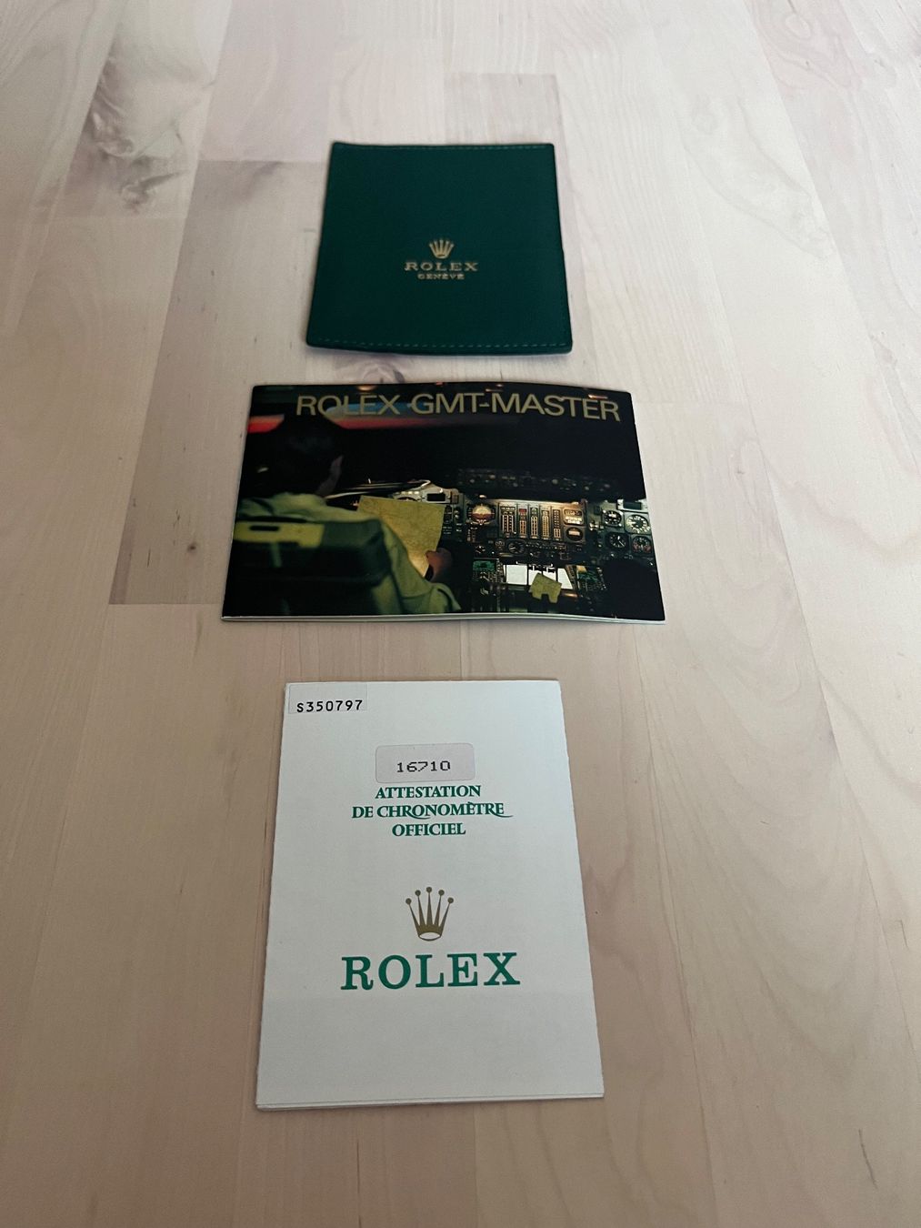Libri: Etui garantie + booklet + COSC - Rolex GMT – Nuovo (secondo la descrizione) da Givrins venduto da Nicolux01