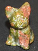 Deko – Heilstein L-7195 – Bulldogge Hund – Epidot – ca.15x25
