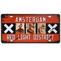 License Plate NR-Schild.-AMSTERDAM RED LIGH