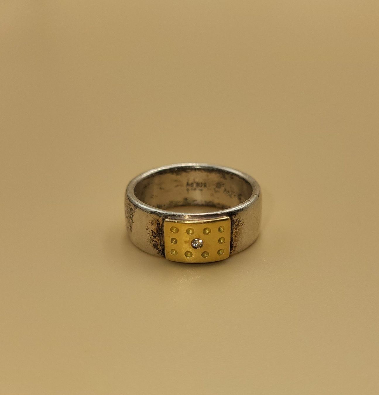 Anelli: 18 Karat 750 Gold/Silber Ring Mit Diamant – Usato da Wald ZH venduto da SwissPawnshop 5