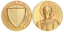 Schützenmedaille St. Gallen "Olmaschiessen" von 1963 (FDC)