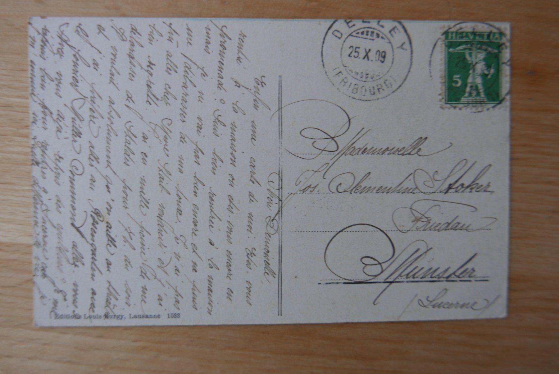 Cartes postales: A.K. Fribourg 1909 – D'occasion à Rotkreuz par nigal 1