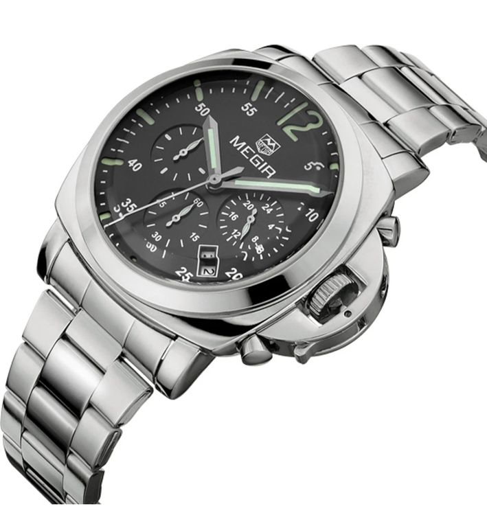 Megia Herrenuhr Chronograph Uhr, schwarz (Neu (gemäss Beschreibung)) in ...