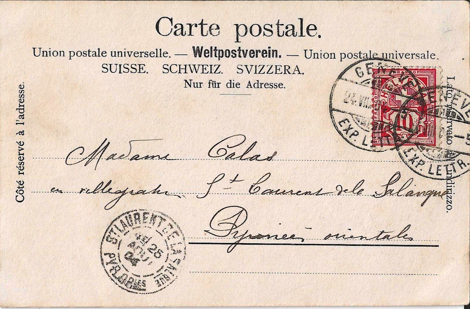 Cartoline postali: Karte Genf (Tram)1904 – Usato da Zürich venduto da Philacat11 1