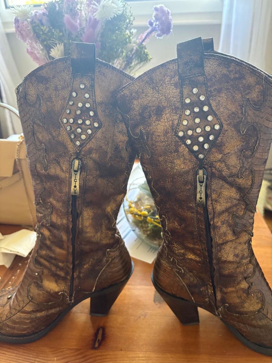 Scarpe da donna: Bottes de cowboy originales style serpent, taille 37 – Usato da Lausanne venduto da Magdalene30 1