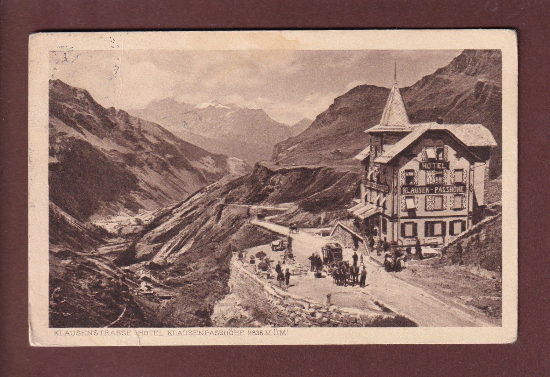Cartoline postali: KLAUSENSTRASSE - Hotel - 1921 – Usato da Pully venduto da nicecards