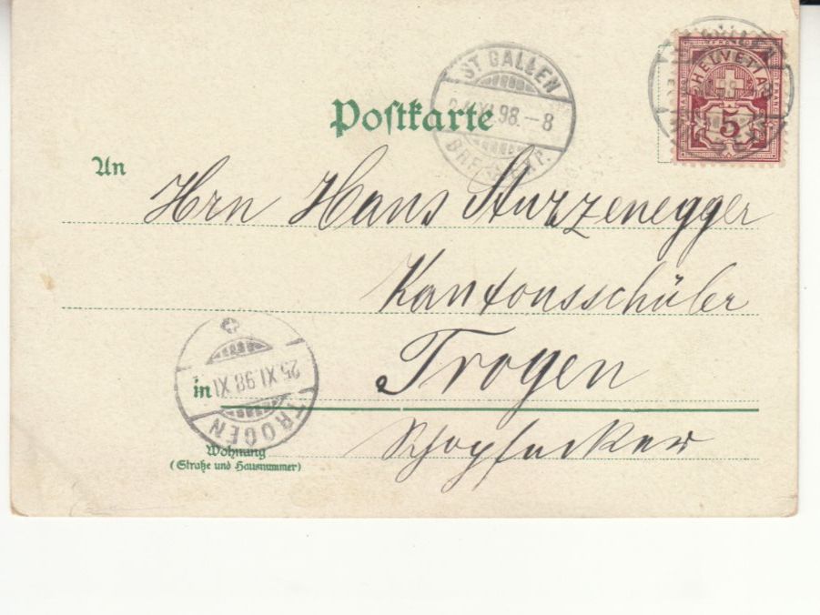 Cartoline postali: Kreuznach 1898 – Usato da Bürglen TG venduto da StampGraf 1