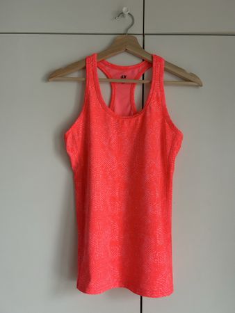 H&M Sport Top Neon Pink Gr. S