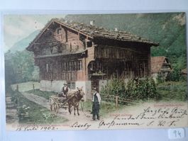 AK "Schweizerhäuschen"& Eselskarren , datiert 1902!