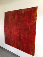 Abstrakte Malerei Rot-Orange grosse Leinwand guter Zustand