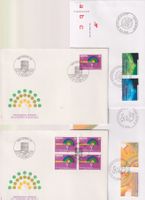 FDC. OMPI/UPU/. Genf. 1985/99/99 Einzelm. & 4-er-Block.