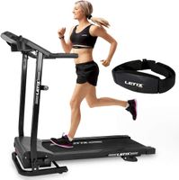 LETIX Motorisiertes Laufband Schwarz