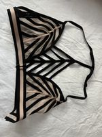 Bra Livy schwarz creme- light coral gestreift NEU