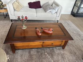 Wohnzimmertisch Massivholz mit Schubladen  von Roche Bobois
