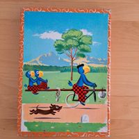 "Globi"  3 alte Puzzles aus Holz
