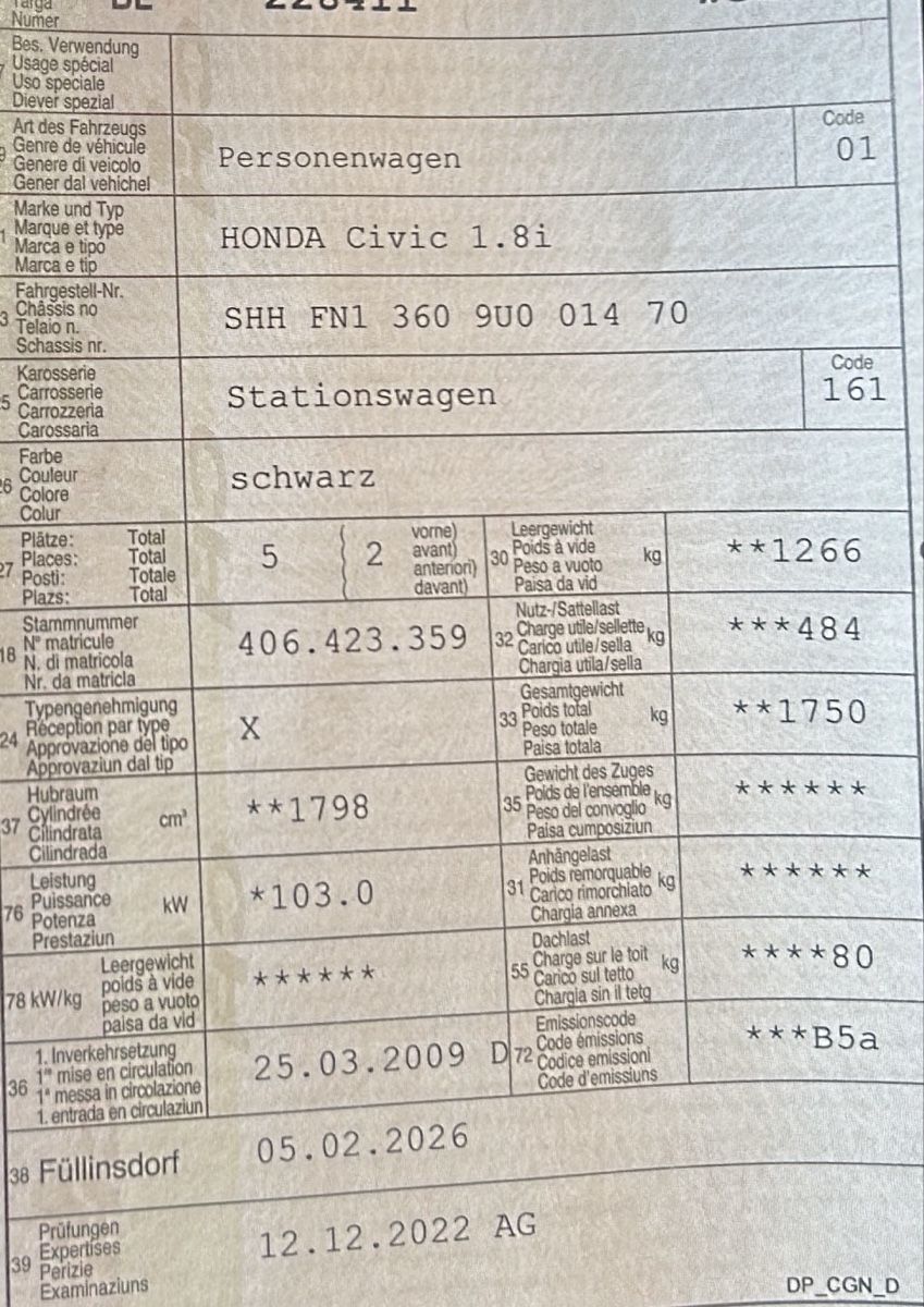 Honda Automobili: Honda Civic 1.8 L – Usato da Wallbach venduto da SchnellAutomobile 9