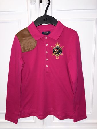 Ralph Lauren equestrian polo shirt girls 8 10 Y 140 NEW