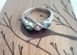 alter 925er Silber Ring mit Steinen