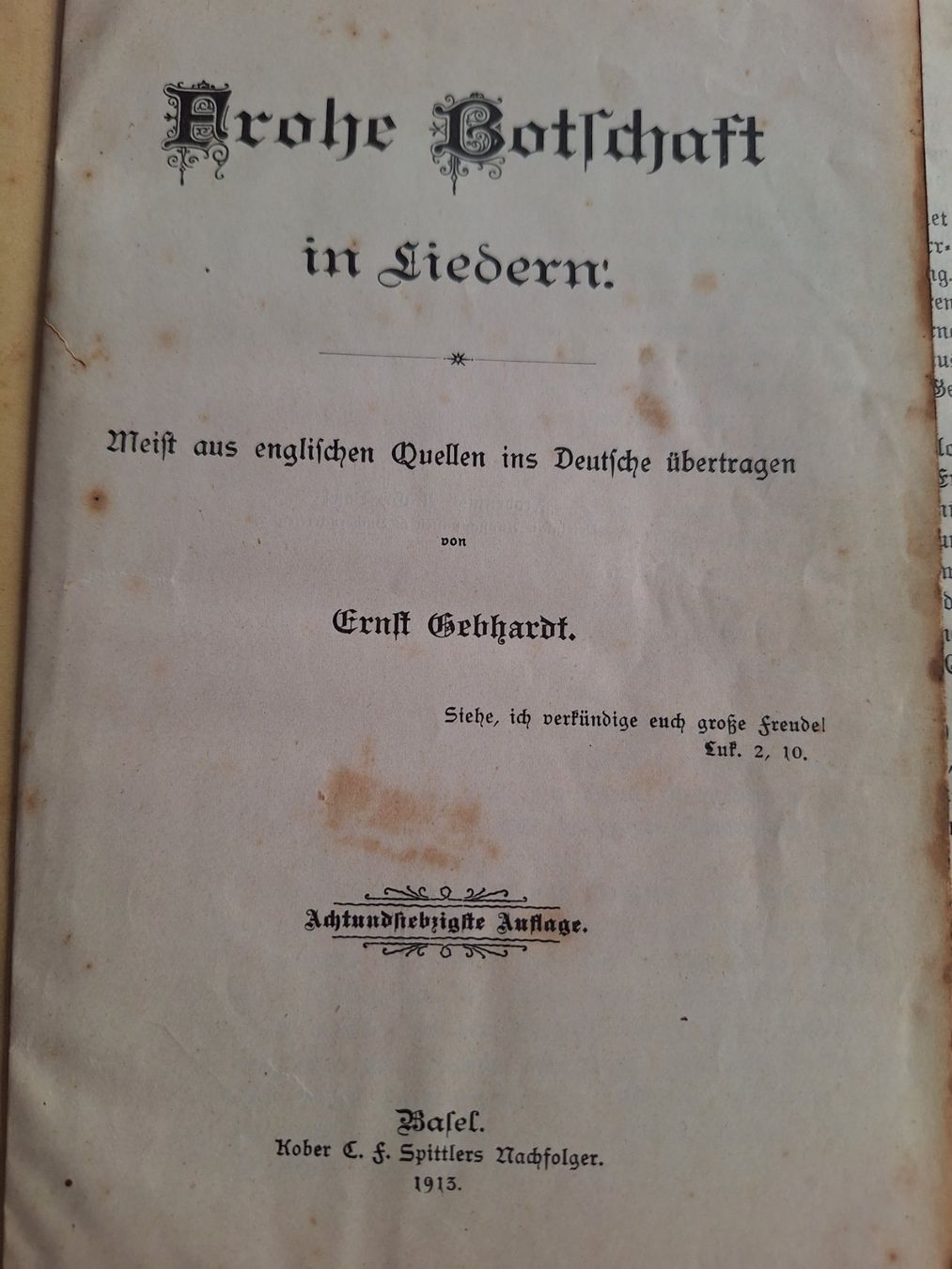 Libri: 2 STK ANTIKE KIRCHENGESANGBÜCHER 1913 – Usato da Huttwil venduto da Kunterbuntli 1