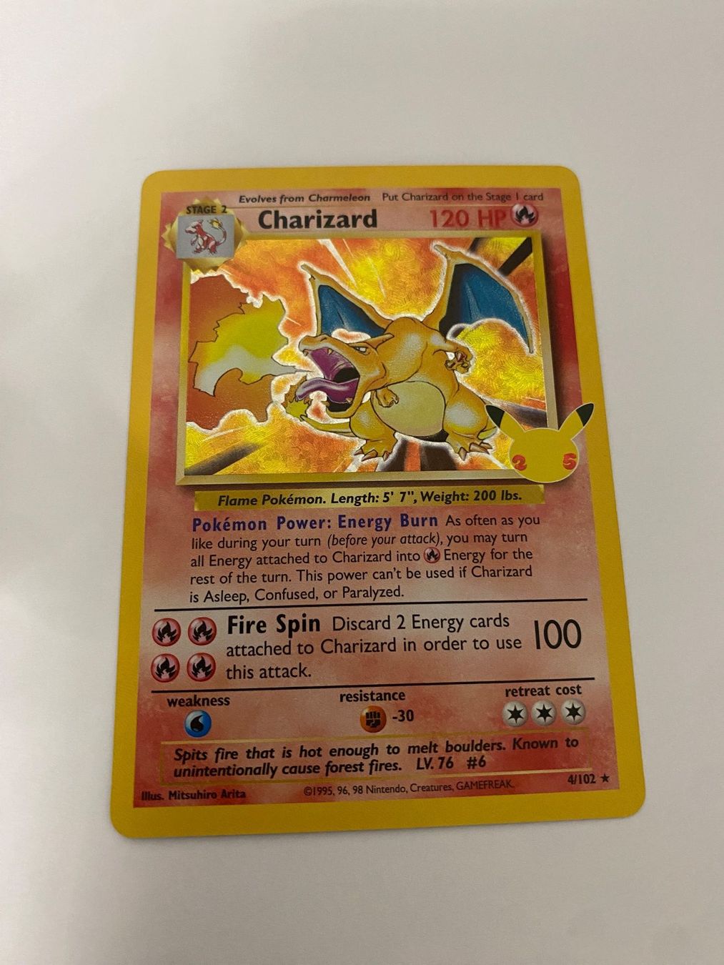 Pokémon Carte collezionabili: Pokemon Charizard 25th Celebration, Top Zustand – Nuovo (secondo la descrizione) da Termen venduto da pas_2pf2 2