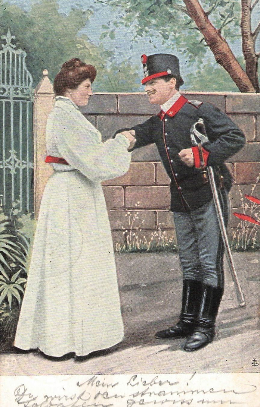 Ansichtskarten: - Soldatengruss , 1905 – Gebraucht aus Reichenburg von Pipo-67