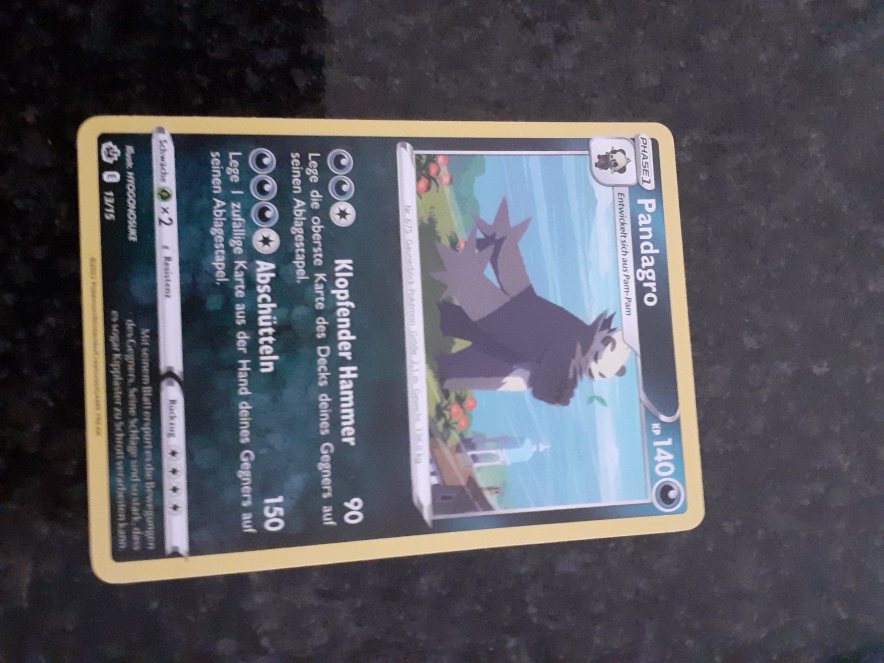 Pokémon Sammelbilder & Trading cards: Pokemonkarte Pandagro – Gebraucht aus Unterlangenegg von vitas