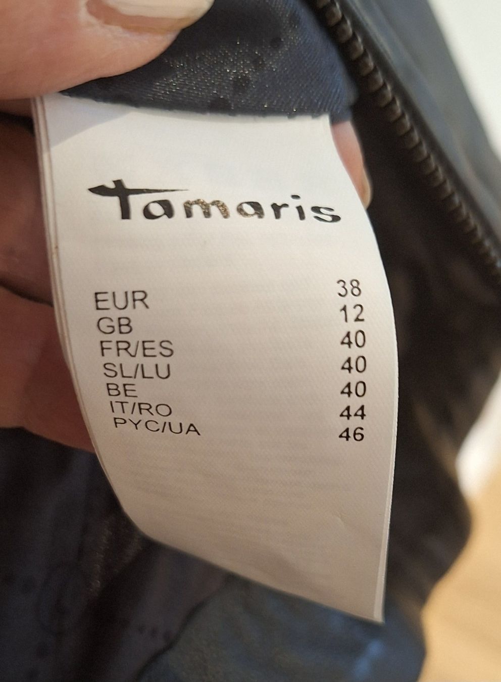 Giacche: Lederjacke Tamaris Gr. 38 schwarz – Nuovo e nell'imballaggio originale da Niederrohrdorf venduto da Papillon_47 4