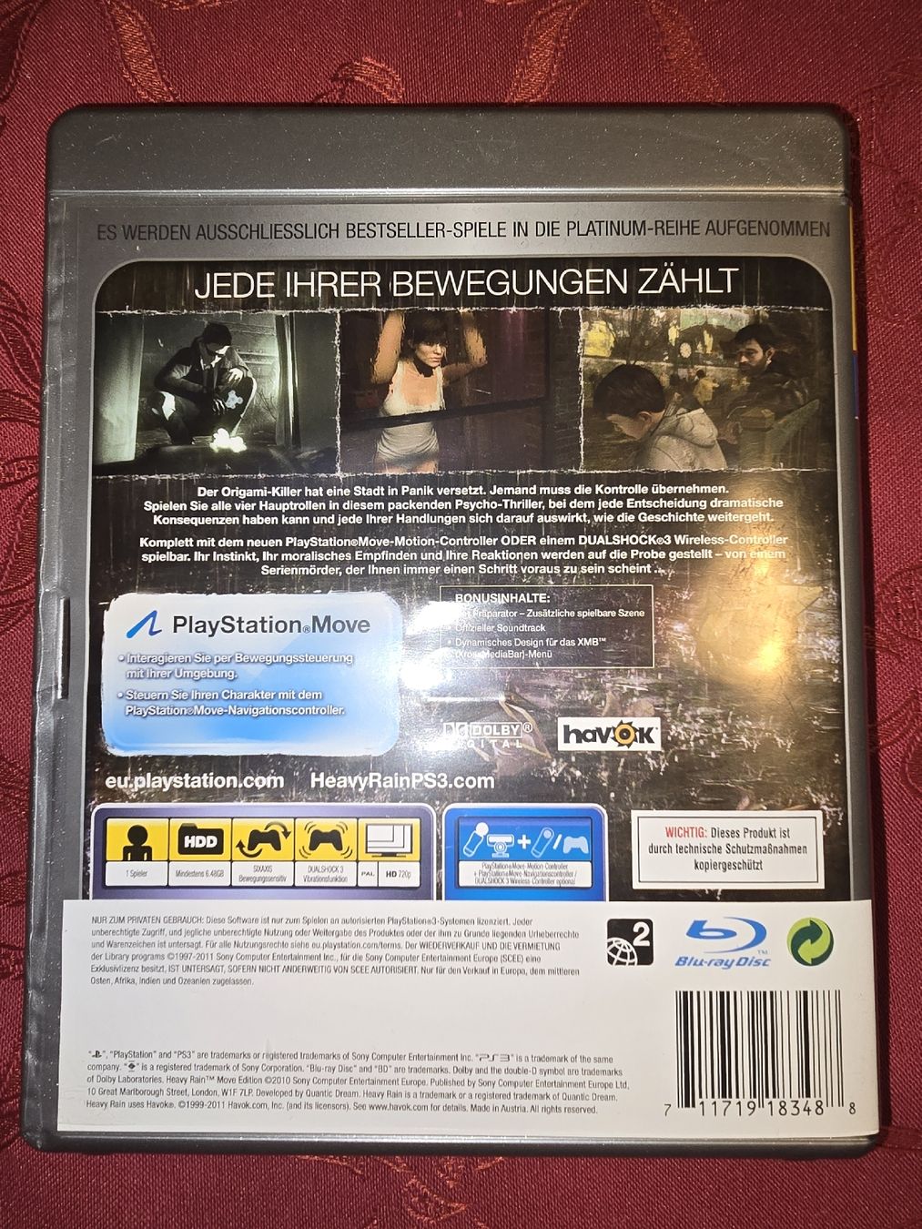 Giochi: Heavy Rain Move Edition PS3 – Usato da Seon venduto da ric_hl2h 1