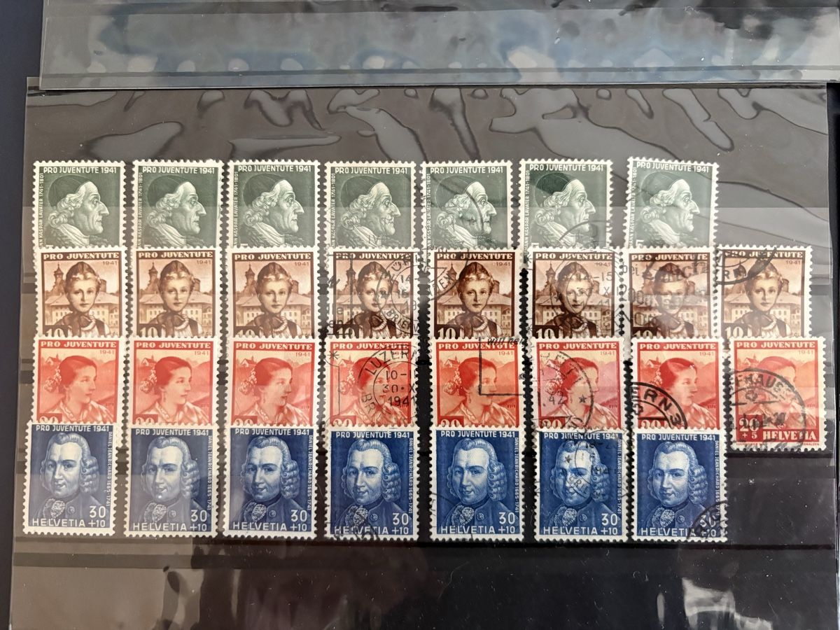 Tutti i francobolli: Pro Juventute 1938-1946 postfrisch/gestempelt – Usato da Steckborn venduto da heg_sd2b 4