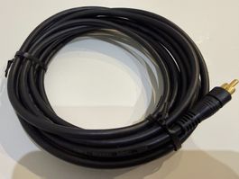 Cinch-Kabel 5 Meter lang, High-End, Schwarz, NEU