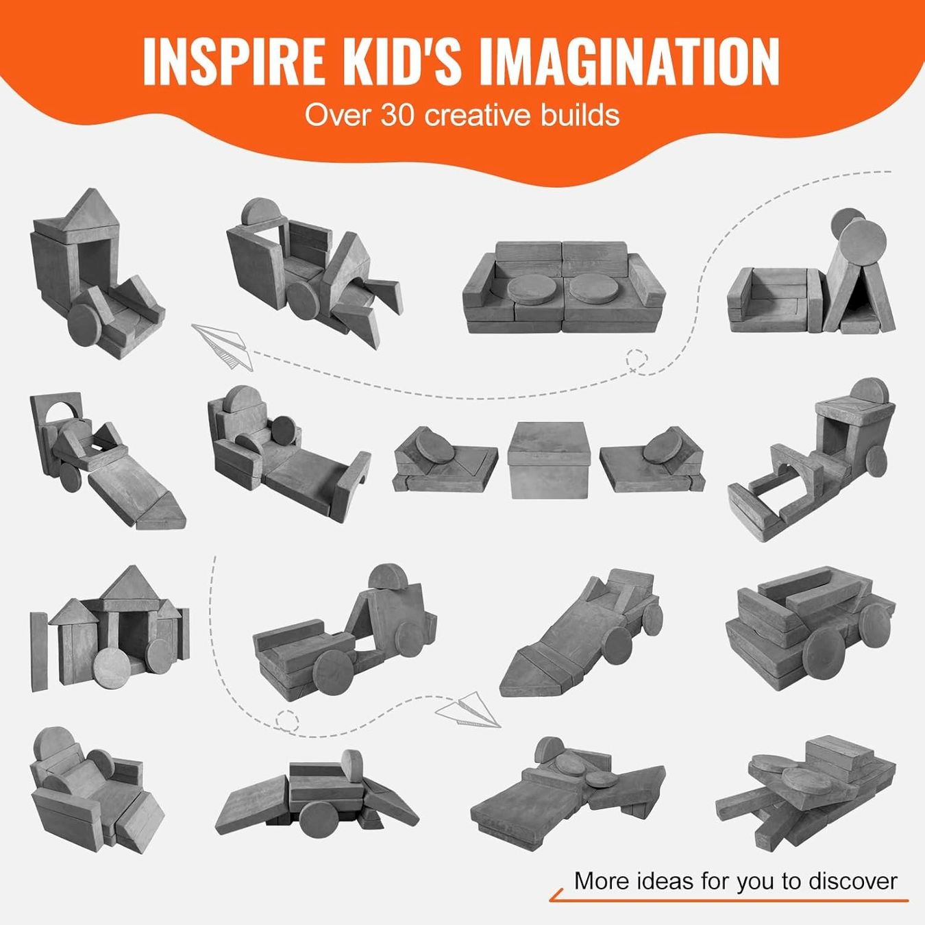 Liegen & Liegestühle: VEVOR 15 in 1 Kindersofa – Neu und originalverpackt aus Bottighofen von zaap 4
