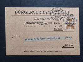Bürgerverband Zürich 24.IV.11, Mitgliederausweis