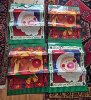 4 grosse Weihnachts-Geschenktaschen, Weihnachtsmann&Rentier