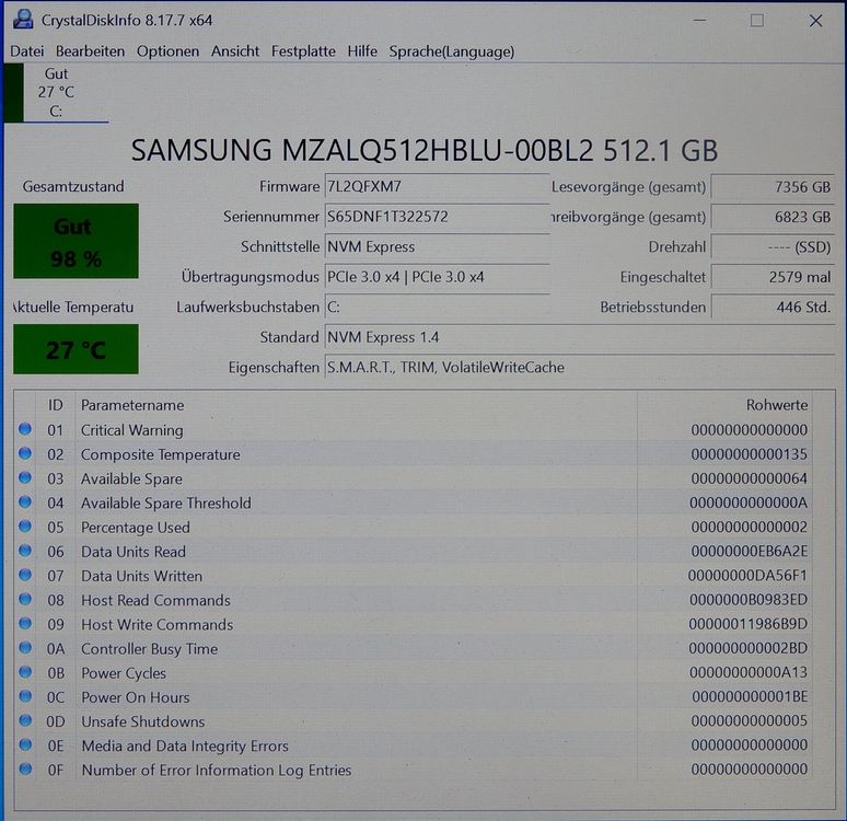 Samsung PM991a NVMe SSD (2242) 512 GB (Gebraucht) in Bern für CHF 29 ...