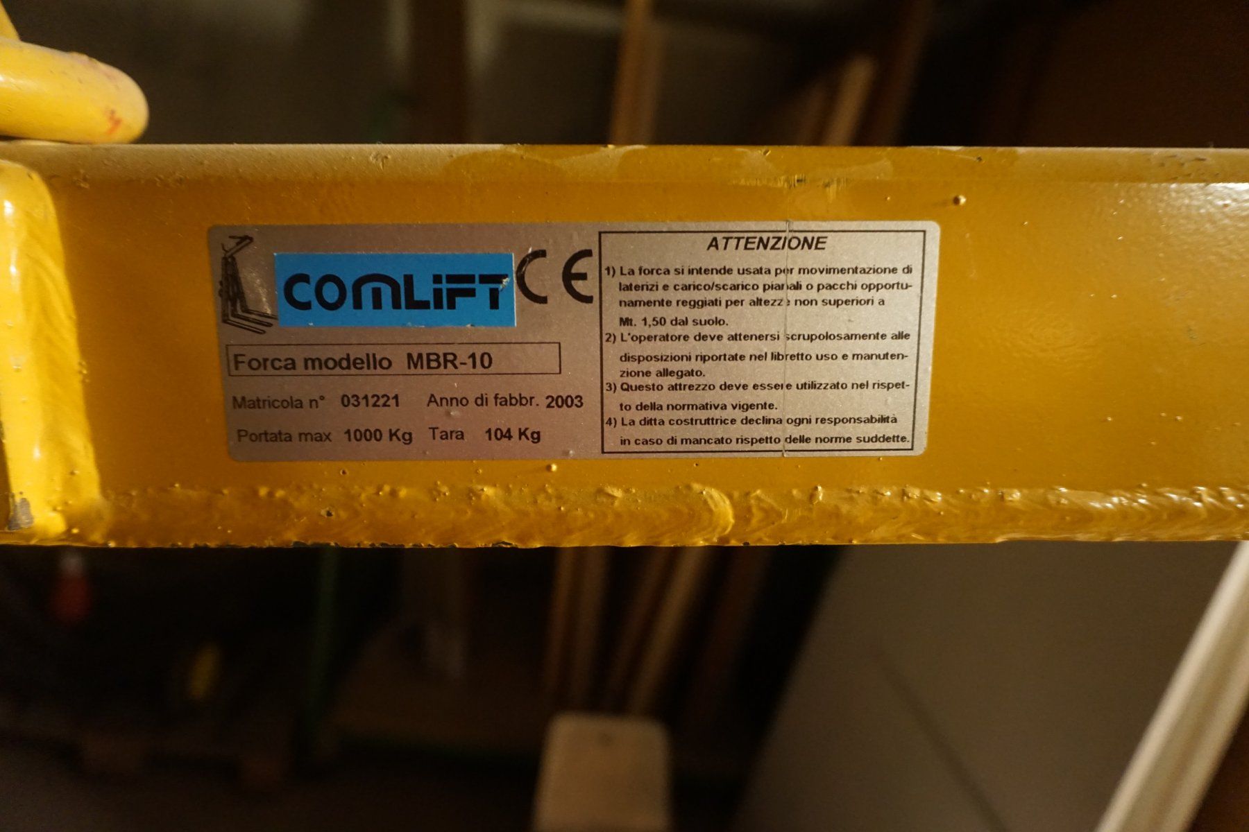 Attrezzi per il carico: Kran-Palettengabel MBR-10 – Usato da Giswil venduto da sowo60 9
