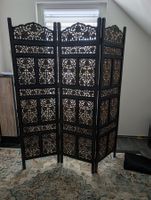 Raumteiler aus Holz, Paravent, Sichtschutz, spanische Wand