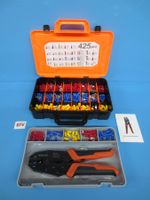 SET 425 Stk. Kabelschuhe Verbinder mit Crimpzange Koffer OVP