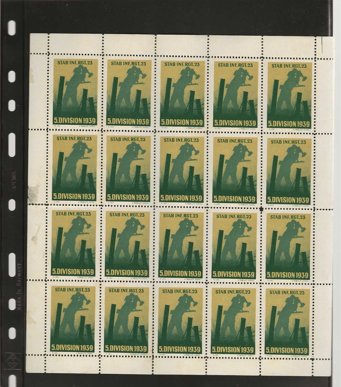 Tutti i francobolli: timbre militaire feuille entière – Usato da Sorvilier venduto da carose01