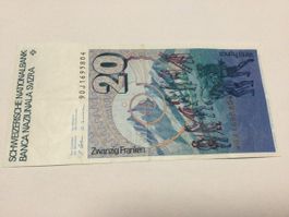20fr Bank Noten Swiss guten Zustand 