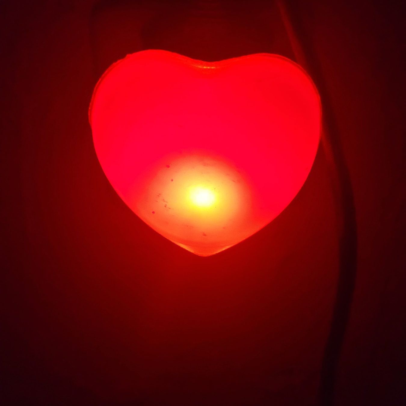 Lampen: Antikes Nachtlicht, Herz rot – Gebraucht aus SCHÜBELBACH von CoKaHa 1