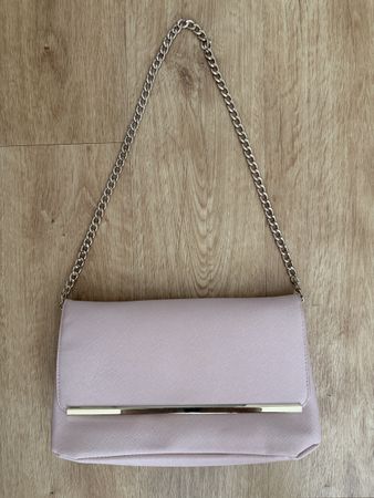 rosa Clutch/ Abendtasche mit Kette