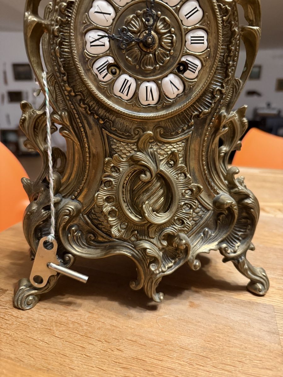 Orologi da terra & Orologi da parete: Antike Kaminuhr, Standuhr Barock Uhr Messing oder Bronze – Usato da Goldach venduto da Messerguru 3