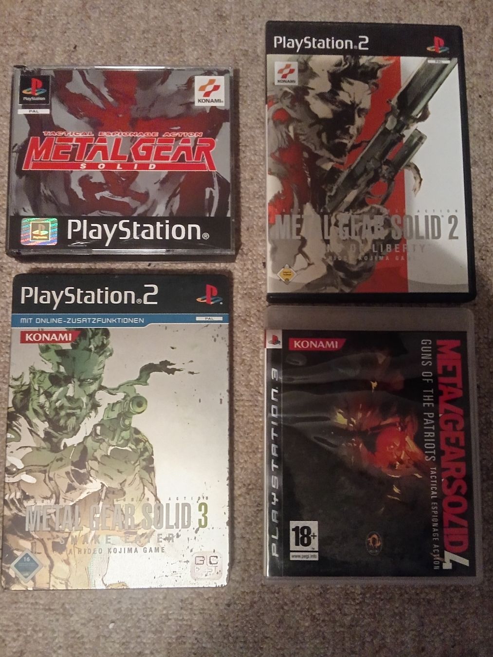 Giochi: Metal Gear Solid 1-4 Playstaton 1 Ps2 Ps3 Games sammlung – Usato da Turbenthal venduto da fatalbeauty